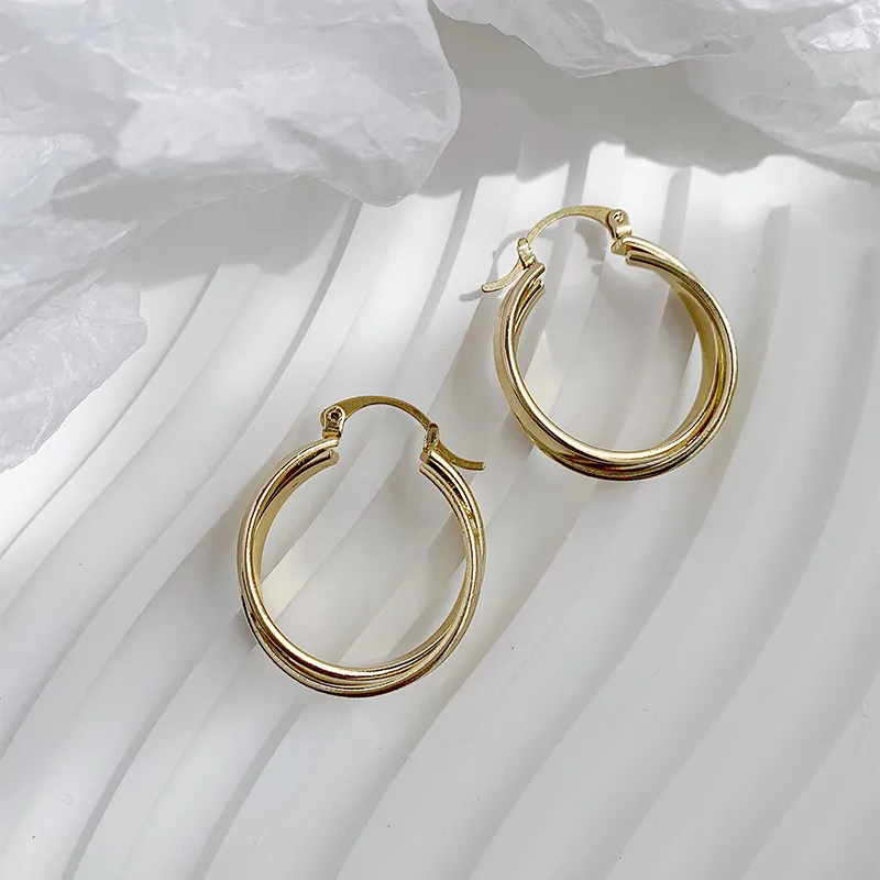Hexa Delicate Hoop Earrings